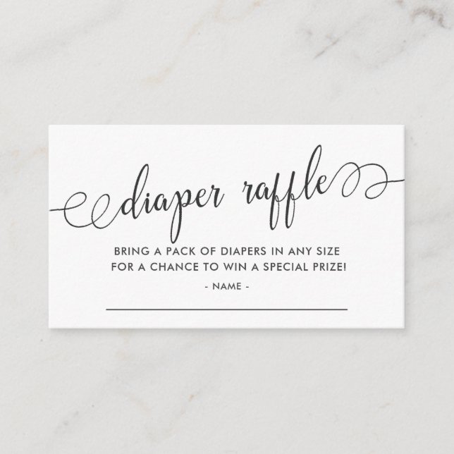 Raffle Ticket für Babydusche Begleitkarte (Vorderseite)