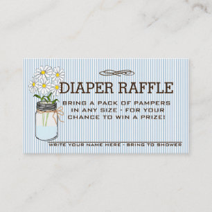 Raffle Ticket für Babydusche Begleitkarte