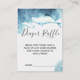 Raffle Ticket für Babydusche | Beluga Whale Begleitkarte