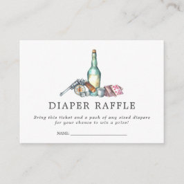 Raffle Ticket für Babydusche | Cowboy-Western Begleitkarte