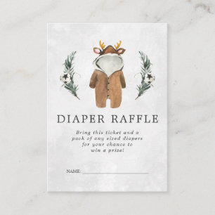 Raffle Ticket für Babydusche Reindeer Begleitkarte