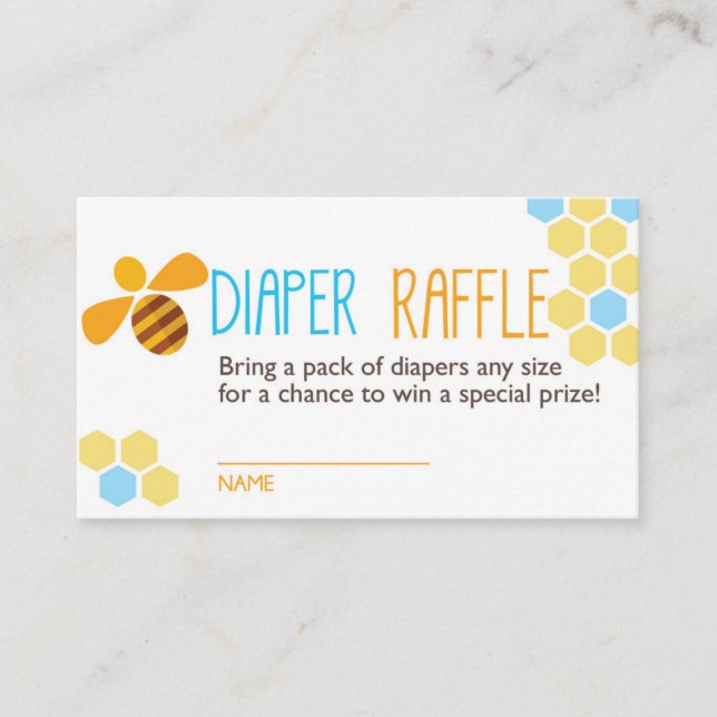 Raffle Ticket für Blaue Biene Begleitkarte (Vorderseite)