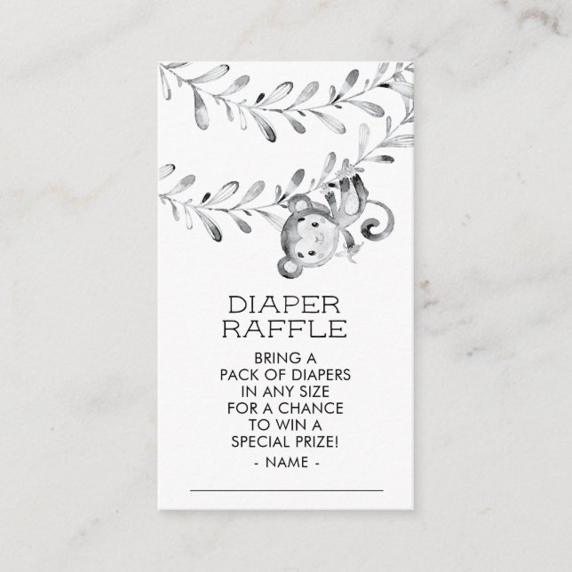 Raffle-Ticket für das neutrale Baby-Duschduschdusc Begleitkarte (Vorderseite)