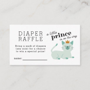 Raffle Ticket für das Prince Cat Baby Showdusche Begleitkarte