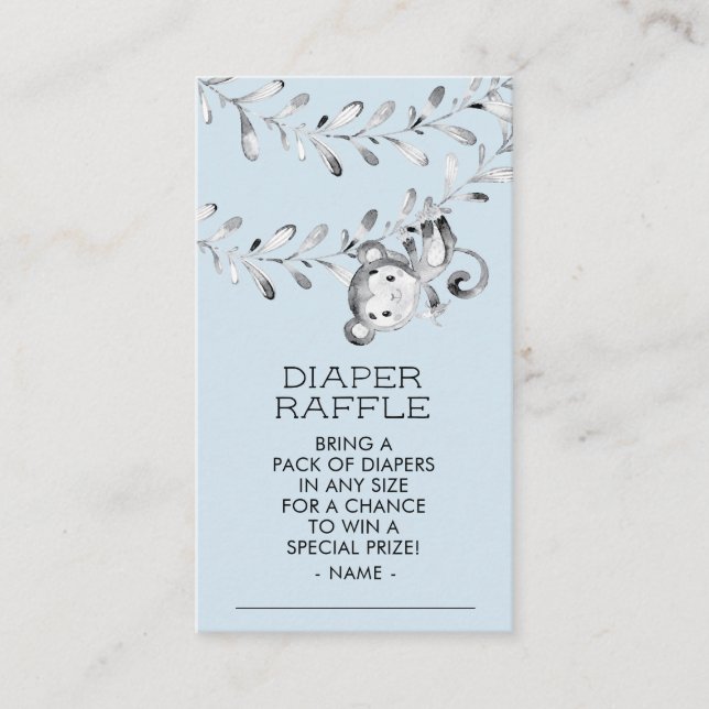 Raffle Ticket für Kleinkinder mit Kinderdusche Begleitkarte (Vorderseite)