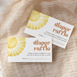 Raffle Ticket für Sunshine Boho Baby Duschkabine Begleitkarte