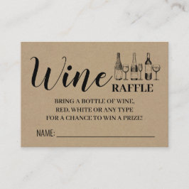 Raffle Ticket Paare Dusche Rustikale Karte