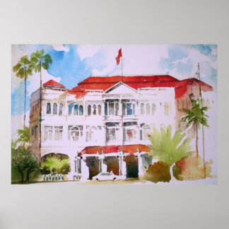 RAFFLES HOTEL BY VIC REYES POSTER