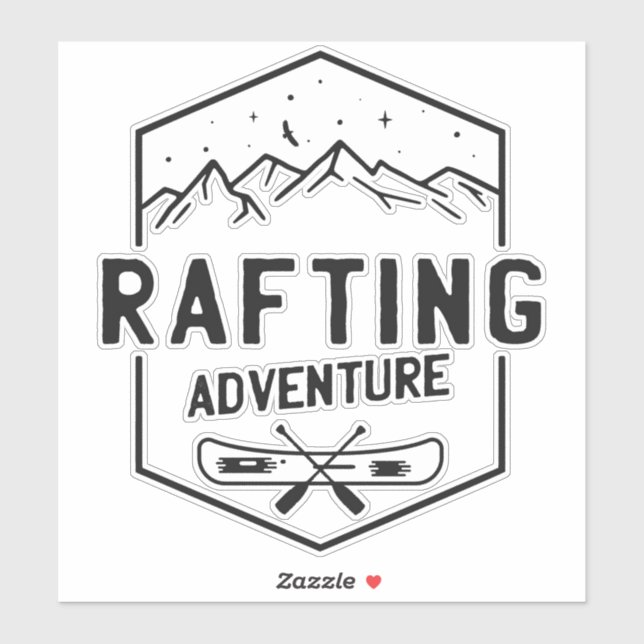 Rafting Adventure Sticker (Blatt)