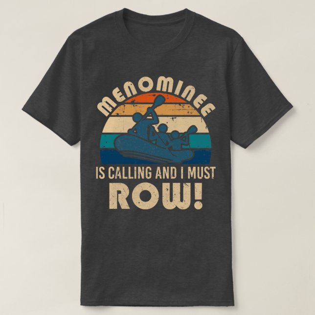 Rafting am Fluss Menominee T-Shirt (Design vorne)