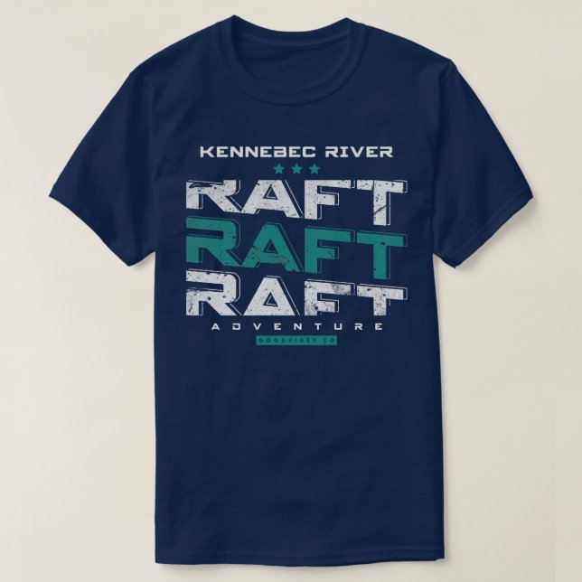 Rafting am Kennebec T-Shirt (Design vorne)