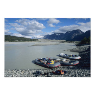 Rafting des Alsek flussabwärts Fotodruck