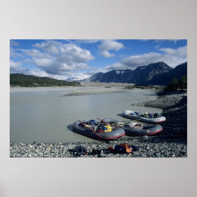 Rafting des Alsek flussabwärts Poster (Vorne)