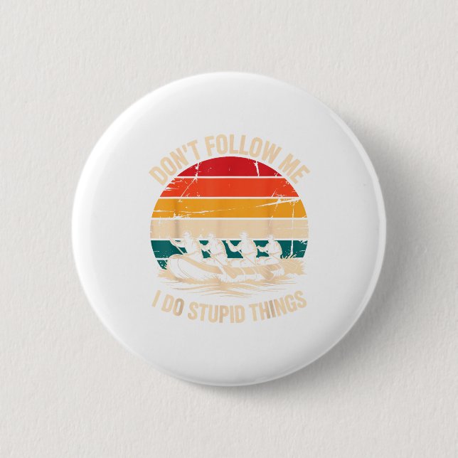 Rafting Design For Men Women White Water River Raf Button (Vorderseite)