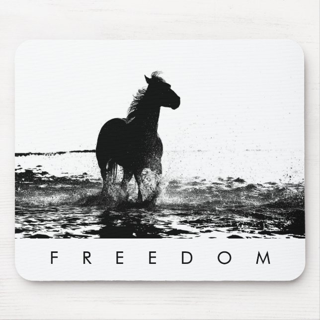 Rafting Horse Freedom Moderne Kunst, Dichtung und  Mousepad (Vorne)