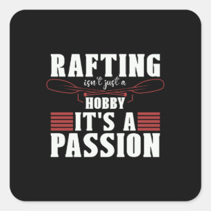 Rafting ist nicht nur ein Hobby Kayak Paddling Pad Quadratischer Aufkleber