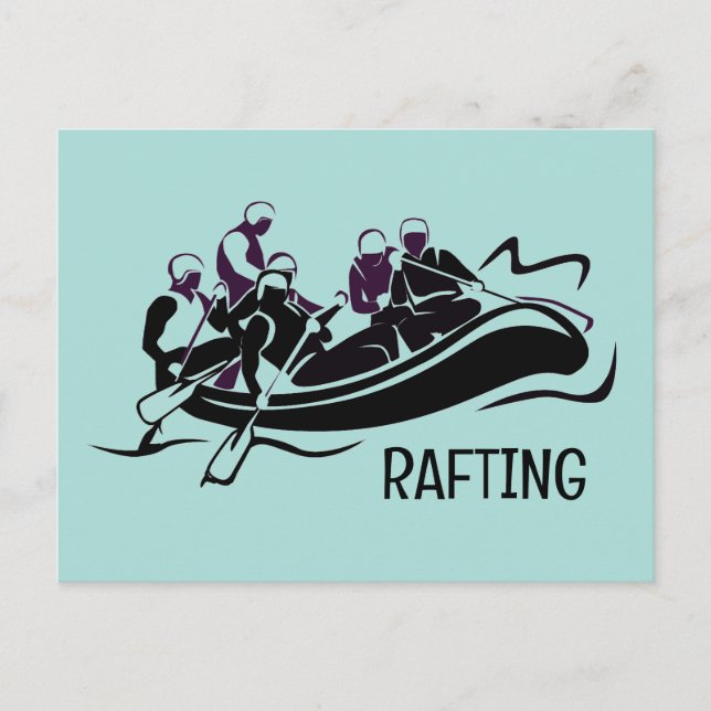 Rafting Postkarte (Vorderseite)