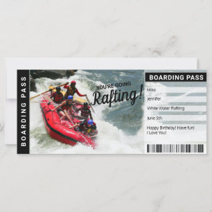 Rafting River Trip Geschenkgutschein Boarding Pass