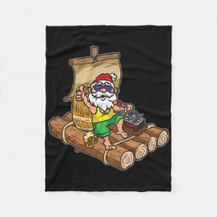 Rafting Weihnachtsmann Christmas Im Juli Party Für Fleecedecke