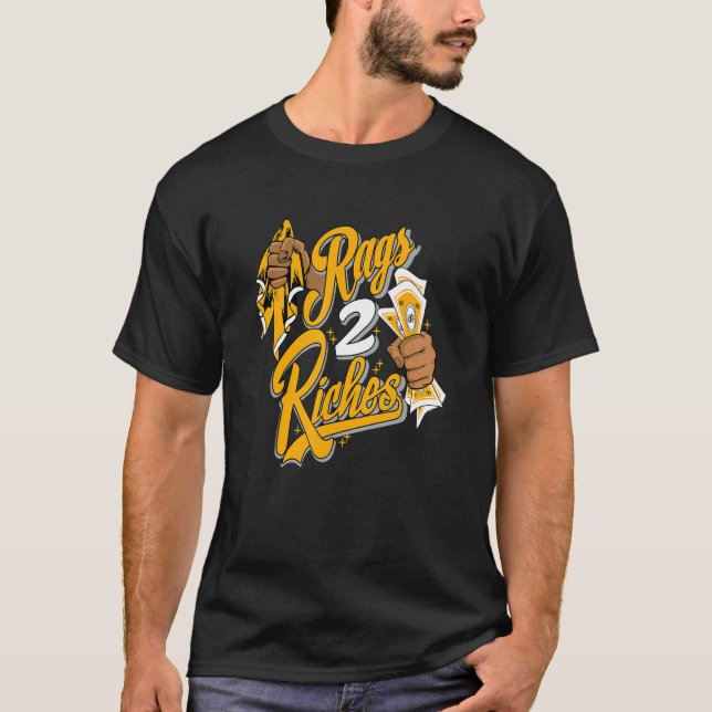 Rag 2 Riches OG Yellow Toe 1s Matching T-Shirt (Vorderseite)