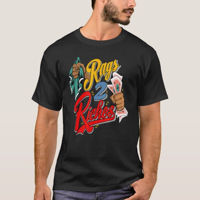 Rag 2 Riches SE Schwarz Multi 1s passend T-Shirt (Vorderseite)