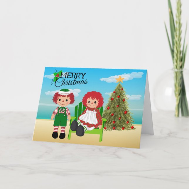 Rag Doll Christmas Card Feiertagskarte (Vorderseite)