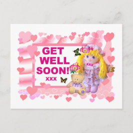 RAG DOLL & TEDDY werden gut Postkarte