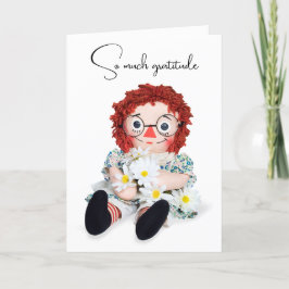 Rag Doll und Daisy Bouquet Vielen Dank Karte