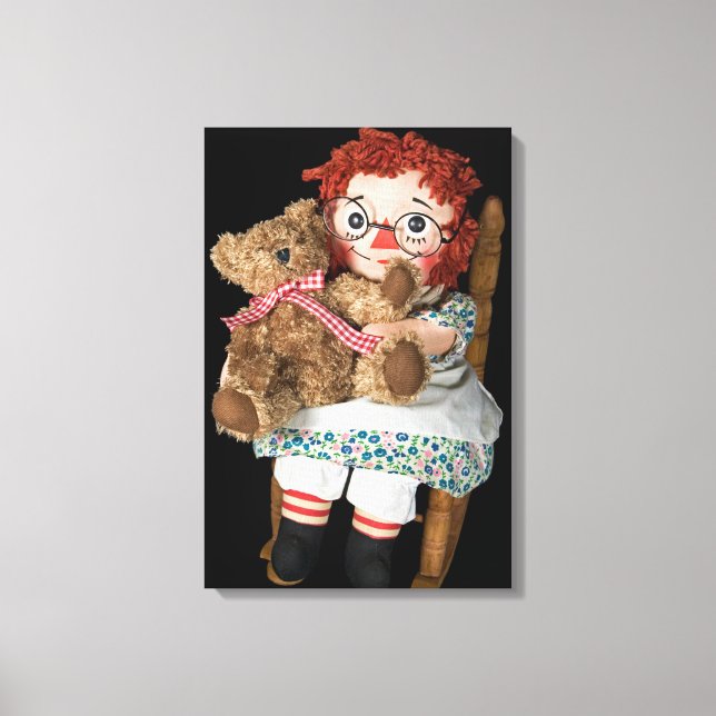 Rag Doll und Teddy Bear Leinwanddruck (Vorderseite)