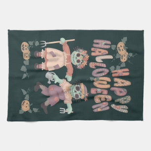 Rag Doll Zombies - Frohes Halloween Küchenhandtuch Geschirrtuch