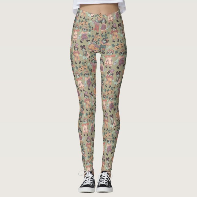 Rag Doll Zombies Halloween 2 Leggings (Vorderseite)