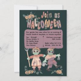 Rag Doll Zombies - Halloween-Einladung Einladung