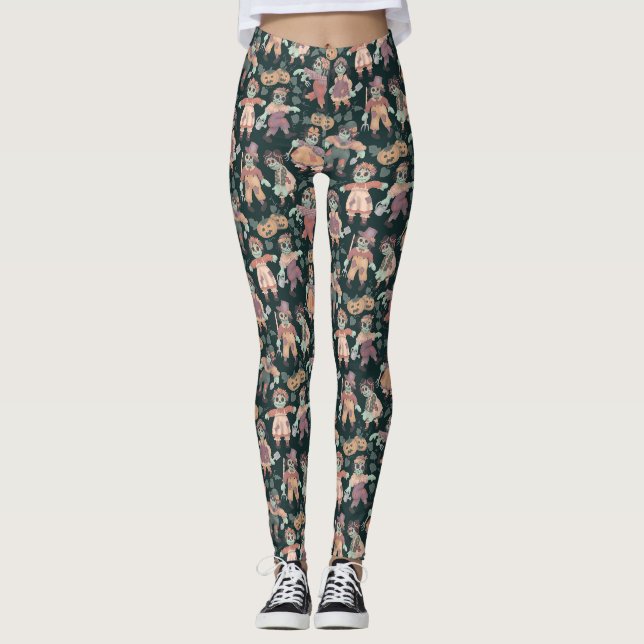 Rag Doll Zombies Halloween Leggings (Vorderseite)