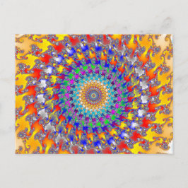 Rag Rug Fraktal Postkarte