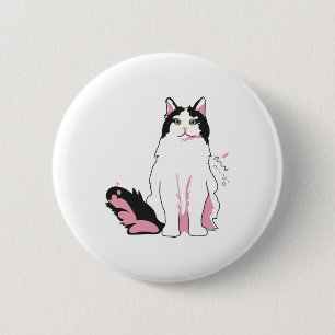 Ragamuffin Cat Button