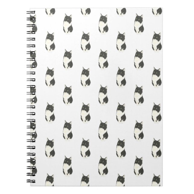 Ragamuffin Tuxedo Cat Notebook Notizblock (Vorderseite)