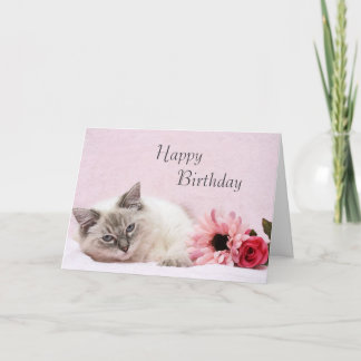 Ragdoll Birthday Card Karte