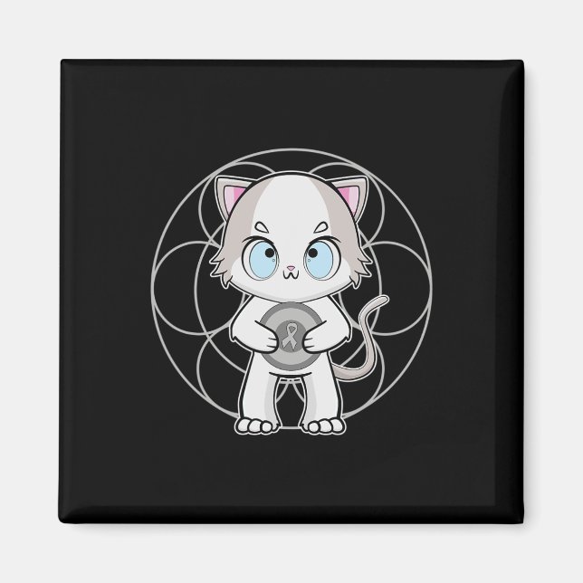 Ragdoll Cat Anime Kitten Dyslexie Bewusstsein Magnet (Vorne)