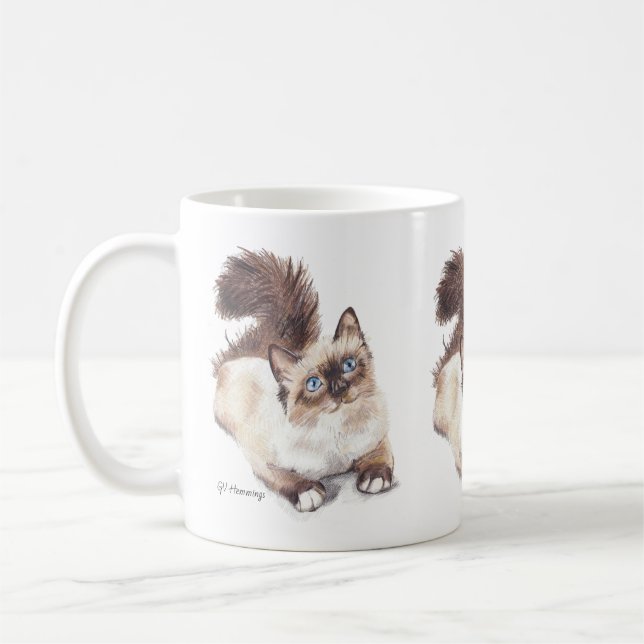 Ragdoll cat by Artist GV Hemmings Kaffeetasse (Links)