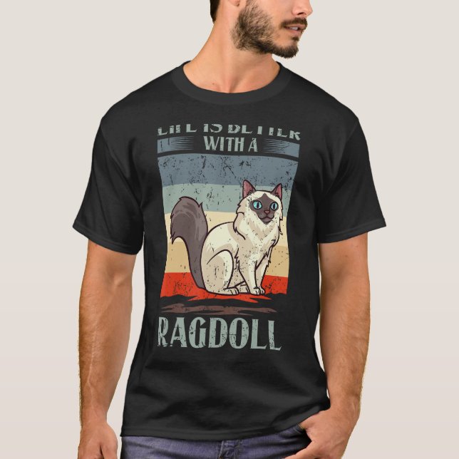 Ragdoll Cat Kitten Owner Lover T-Shirt (Vorderseite)