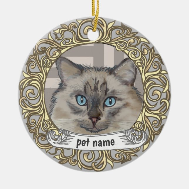 Ragdoll Cat Loving Memory Ornament (Vorne)