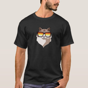 Ragdoll Cat Mama Vater Cool Sonnenbrille Funny Cat T-Shirt