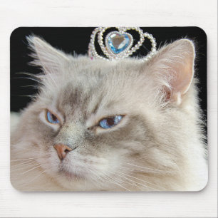 Ragdoll Cat mit Tiara Mousepad
