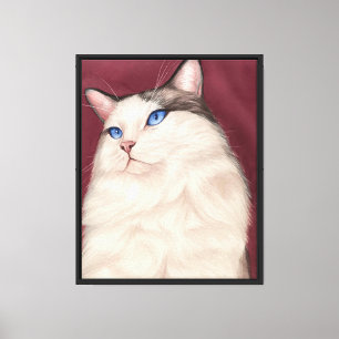 Ragdoll Cat Portrait - Graceful Elegance Leinwanddruck
