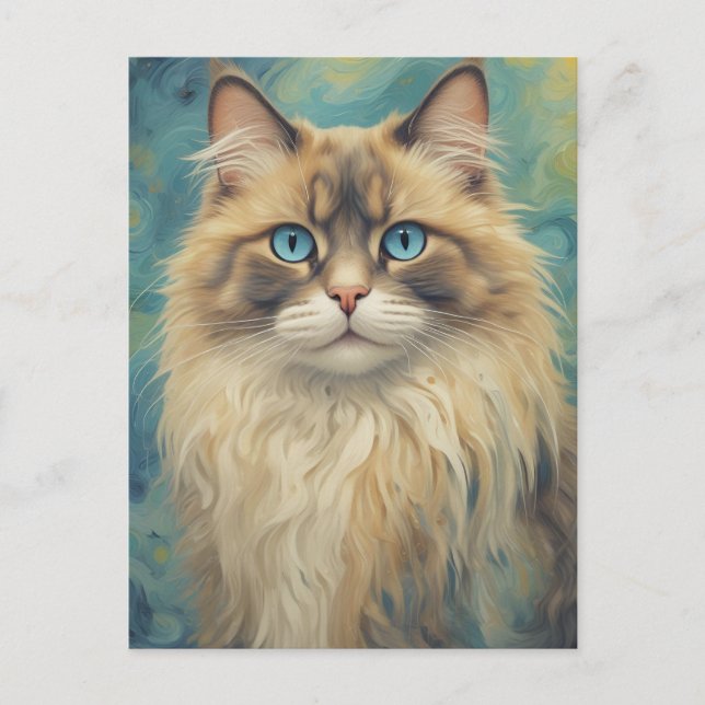 Ragdoll Cat Postcard Postkarte (Vorderseite)