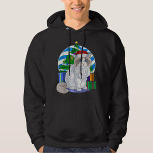 Ragdoll Cat Santa Christmas Tree Decke Hoodie