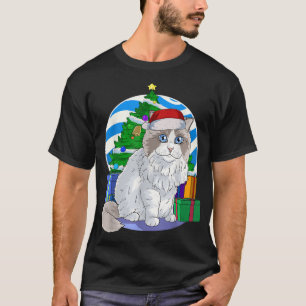 Ragdoll Cat Santa Christmas Tree Decke T-Shirt