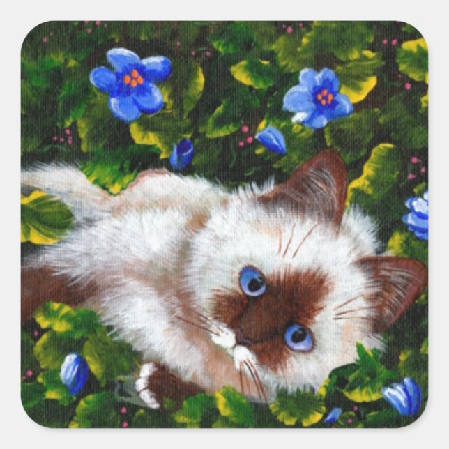 Ragdoll Cat Stickers Creationarts (Vorderseite)