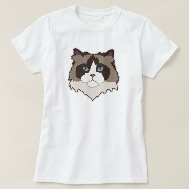 Ragdoll Cat T-Shirt (Design vorne)