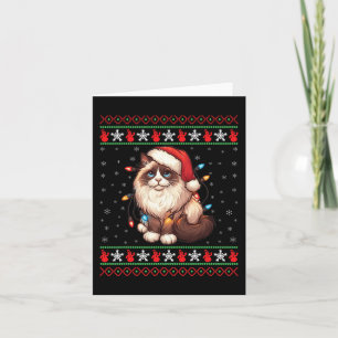 Ragdoll Cat Ugly Christmas Ragdoll Cat Xmas Lighti Karte